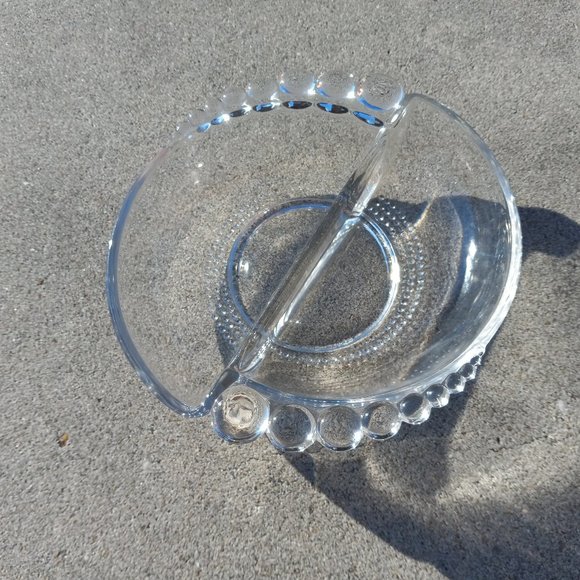 Duncan Miller Teardrop Clear Divided Nut / Trinket Dish 6" 1936-1955 - Picture 4 of 9